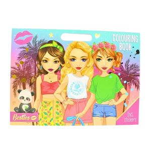 Kolorowanka z naklejkami, 25 arkuszy, Besties 114367818 - Książka dla dzieci i młodzieży