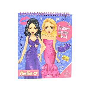 Fioletowy notes, modny design, z naklejkami samoprzylepnymi, 20 kartek, Besties 114968271 - Książka