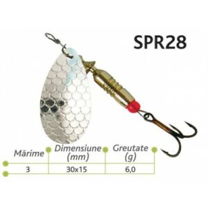 Lingurite rotative Spr 28 Baracuda 6g 114372736 - Set de momeli