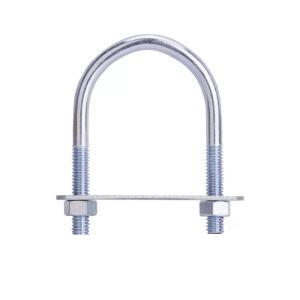 Verzinkte Zaunelementklemme mit Platte und Muttern für 48,3-mm-Pfosten