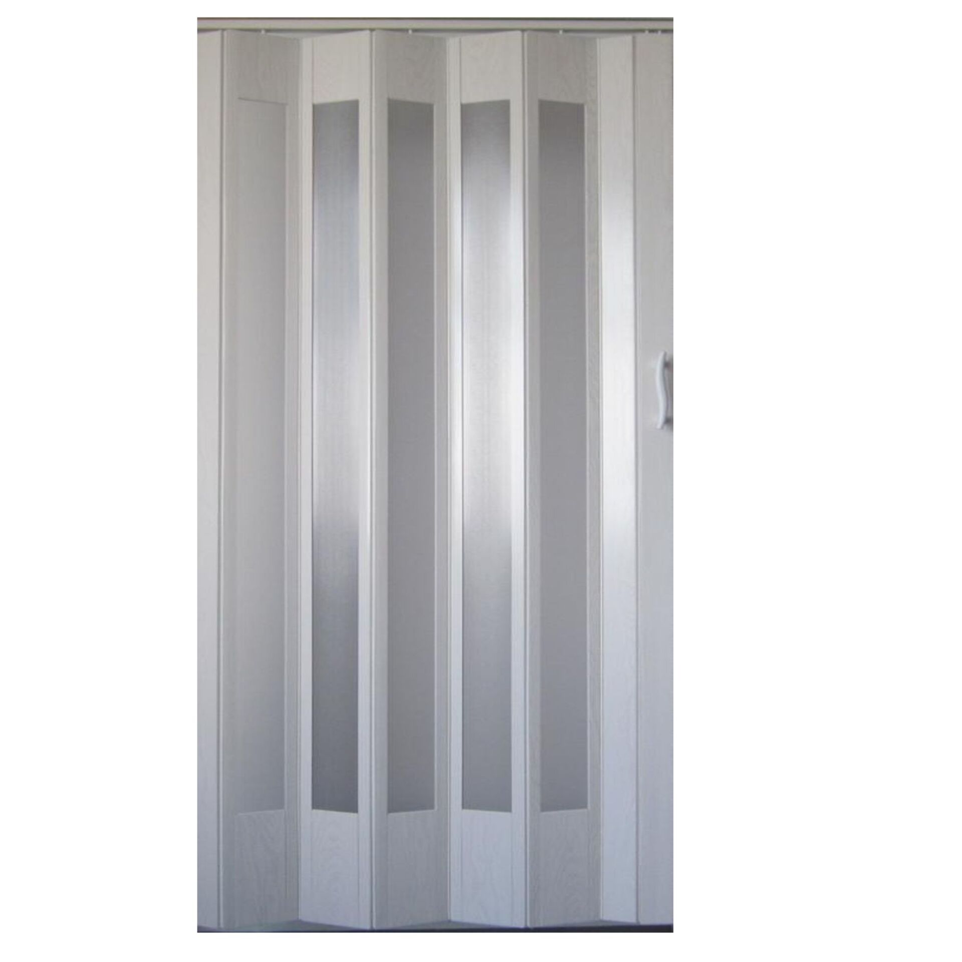 Vista Flex összecsukható ajtó, PVC anyag, Smoke White színű, 85x203cm