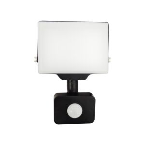 LED прожектор Orno с датчик за движение, 20W, 1600lm, IP44, 4000K, алуминий и поликарбонат, бял/черен - Външна стенна лампа