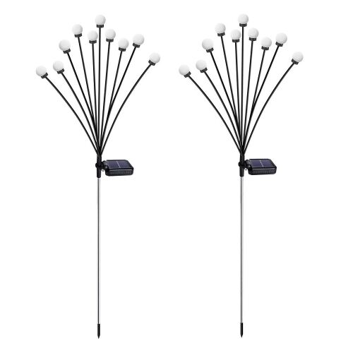 Napelemes kerti lámpa 8 LED-del, szentjánosbogár hatás, IP44, 3000K, meleg fehér fény