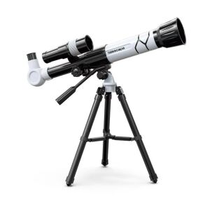 Telescop cu trepied pentru copii si adulti, Zoom 40x, IPX4, Plastic si Sticla FMC, 44.5x9x25cm, Alb 114375632 - Telescop