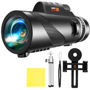 50X60 High Definition HD professzionális teleszkóp okostelefon és állvány támogatással, Linomag®, BaK-4 Prism Dual Focus, nappali és esti látás, vízálló