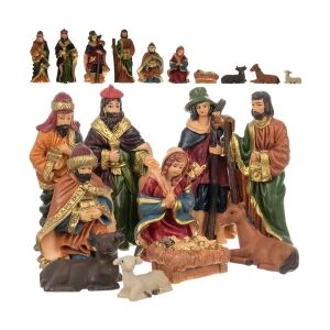 Ruhhy 10-częściowy zestaw figurek do szopki bożonarodzeniowej - Dekoracja świąteczna