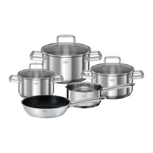 Set de vase din oțel inoxidabil Rösle Moments, 5 piese, include oale și tigaie - Veselă
