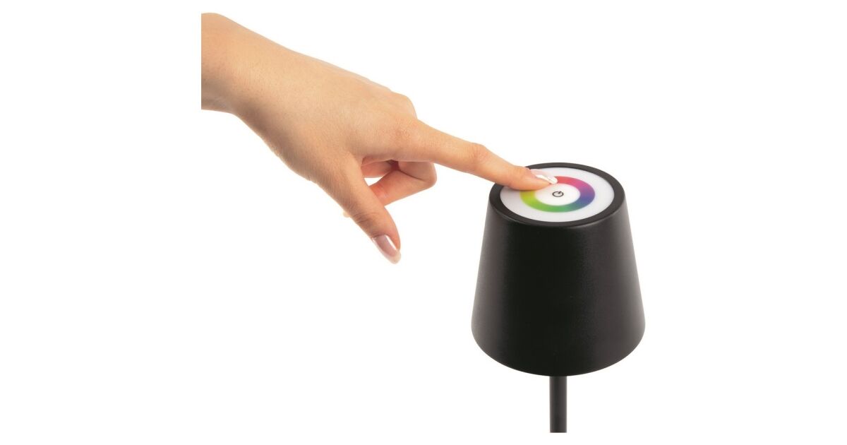 Classbach hordozható LED lámpa, C-TL4025N, H 38 cm, újratölthető, beltéri/kültéri használatra, színhőmérséklet 4000k, cserélhető színek, érintésvezérlés, vízcseppálló, minimalista dizájn, fek 114376416