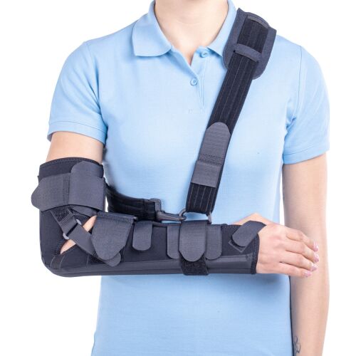 Orteza de incheietura mainii mana cot fixa Triamed Triafix Elbow, SRT214, Negru, 2, Stang