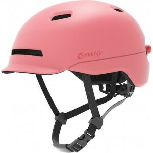 Hełm ochronny Smart4u SH50L, rozm. M, sygnalizacja, kolor Begonia Red 114378011 - Kask rowerowy