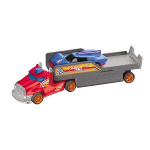 Hot Wheels RC 2 w 1 Ciężarówka - Samochód wyścigowy i ciężarówka z przyczepą zabawka - Pojazd zdalnie sterowany