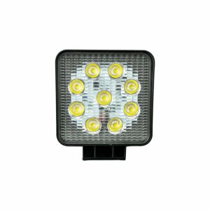 9LED lampă de lucru pătrată, 12/24V, impermeabilă, carcasă metalică, negru - Lămpi de lucru
