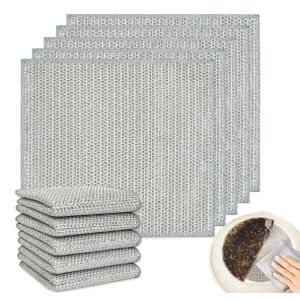 Двуслойна абразивна кърпа, комплект от 5 части, за многократна употреба, универсална, устойчива на износване, премахва мазнини и мръсотия,... 114382020 - Почистваща гъба, четки