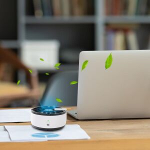 Elektromos hamutartó fedéllel, közvetlen szívás, negatív ionos légtisztító, szagtalanító, cigarettafüst, automatikus kikapcsolás, otthoni, irodai, autós, helyi, USB-kábel tartozék, fehér - Hamutartó