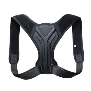 Testtartásjavító, Bleksy®, hát kiegyenesítésére, váll és kulcscsont gerinc, ortopéd támasz, háttámasz heveder, állítható pántok, textil anyag, unisex, M-es méret, fekete