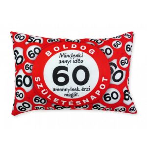 Díszpárna Boldog 60. Születésnapot 114382703 - Díszpárna