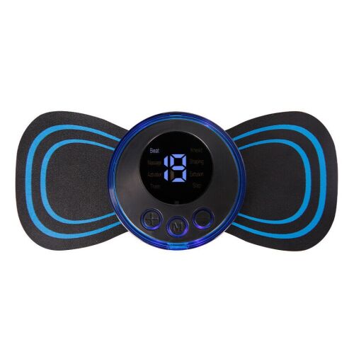 MRG MMA863 anti-cellulit karcsúsító öv, izom elektrostimuláció, újratölthető, LCD kijelző, USB, 8 program, fekete