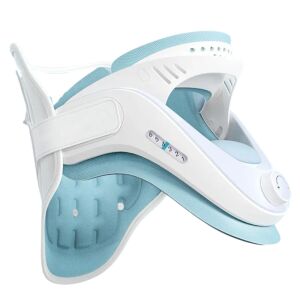 Cervikálny golier na spondylózu a cervikálnu herniu, trakčné zariadenie so zabudovaným airbagom, na úľavu od bolesti krku a ramien, nastaviteľný, biely