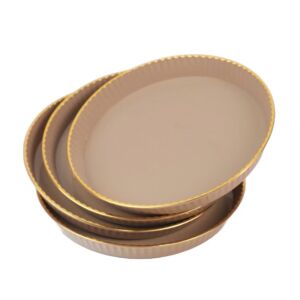 Set 4 tavi rotunde Pufo Gentle pentru servire aperitive, dulciuri, bomboane, 15 cm, maro 114382978 - Servirea