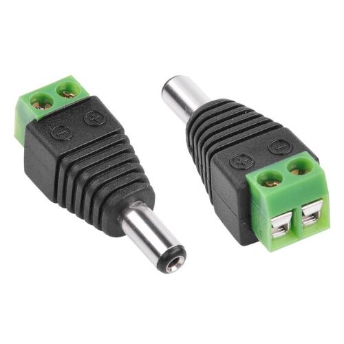 LED szalag csatlakozó, apa, 2 pólusú, csavaros csatlakozó, DC tápcsatlakozó - MasterLED