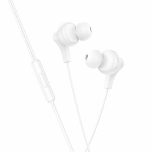 Hoco M114 vezetékes fülhallgató mikrofonnal, Type-C csatlakozóval, fehér - Hoco