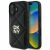 DKNY Steppelt Stack Logó iPhone 16 tok - fekete, ferde nézet