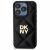 DKNY steppelt iPhone 15 Pro Max tok fekete színben arany logóval, elülső nézet