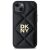 DKNY Steppelt Stack Logó iPhone 15 tok, fekete, elülső nézet