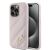 Karl Lagerfeld Diagonal Quilted Script tok iPhone 15 Pro Max készülékhez - rózsaszín