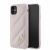 Karl Lagerfeld Diagonal Quilted Script tok iPhone 11 / Xr telefonhoz, rózsaszín, oldalnézet
