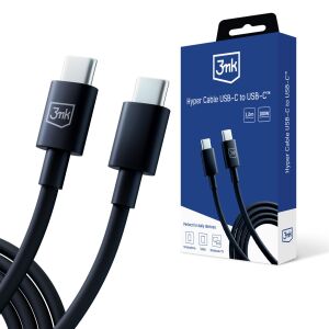 3mk Hyper kábel USB-C / USB-C 100W 1,2m - Fekete 114404715 - 3MK