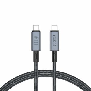 Tech-Protect UltraBoost Max USB-C 4.0 / USB-C 4.0 PD kábel 240W 8K 40Gbps 1m - szürke 114404740 - Kábel