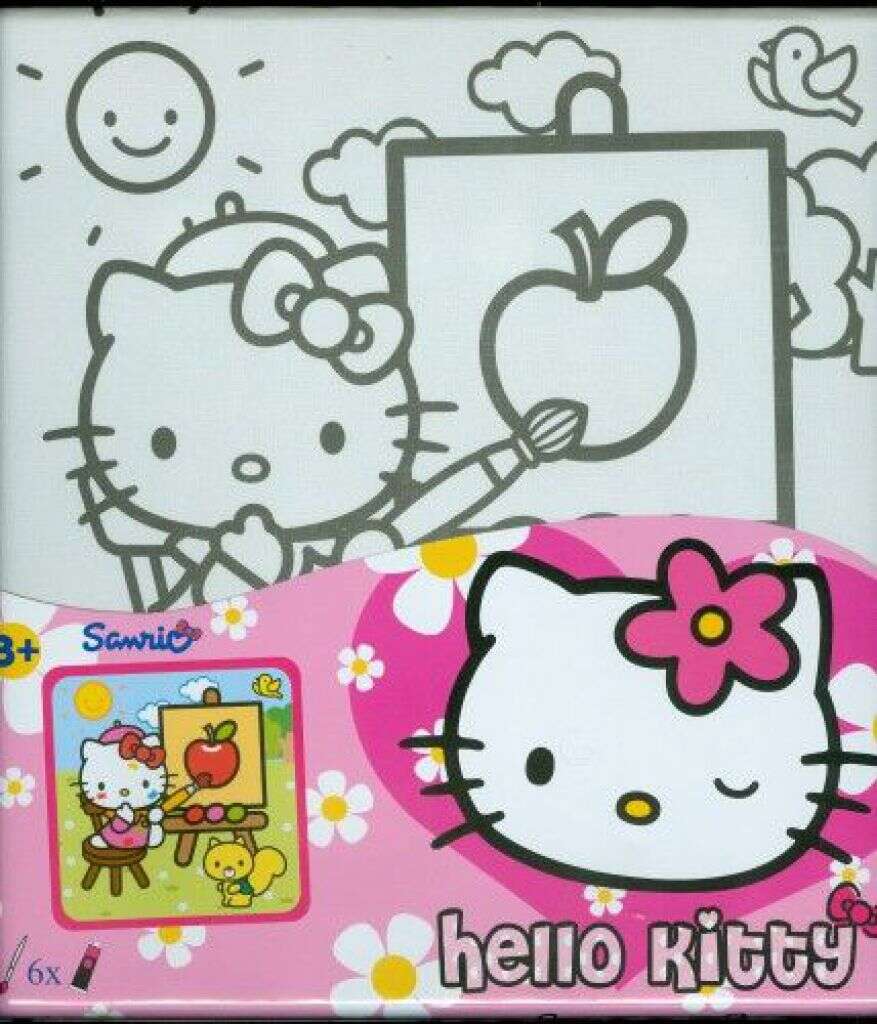 Hello Kitty - festővászon kerettel