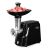 Berlinger Haus BH/9727 electric meat grinder, black rose edition, 3/4 view, with meat