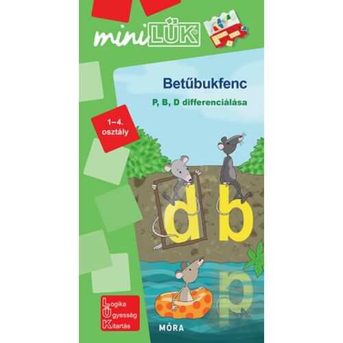 Betűbukfenc miniLÜK munkafüzet 1-4. osztálynak, P, B, D differenciálás, magyar nyelvtanulás 