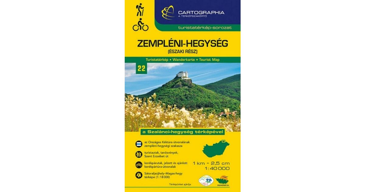 Zemplén-hegység (északi rész) turistatérkép | Pepita.hu