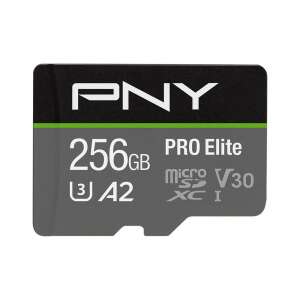 PNY 256GB PRO Elite MicroSDXC UHS-I U3 V30 A2 Memóriakártya - PNY
