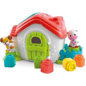Clementoni Clemmy Érzékfejlesztő Farm házikó építőelemekkel és állatfigurákkal 40213850 Fejlesztő játékok babáknak - Oroszlán - Farm