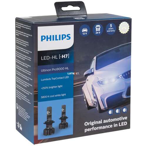 Philips Ultinon Pro9000HL H7 LED +250% Lumileds Scheinwerfer 2Stk/Packung 43505597