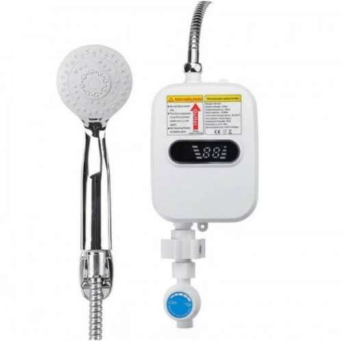 Electric Instantaneous Water Heater with LCD Screen and Shower Head RX-021