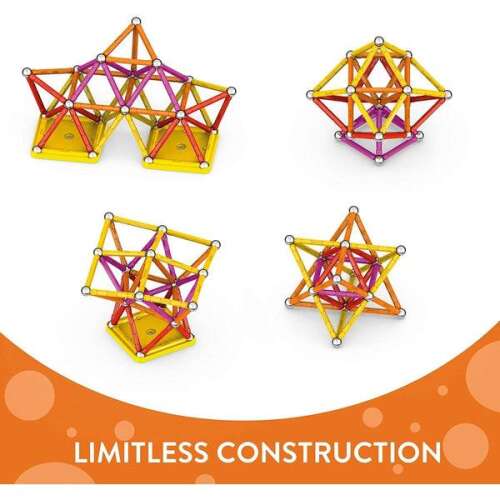 Geomag Classic magnetisches Konstruktionsspielzeug, 93 Teile, grüne Linie, Baukasten, STEM-Spielzeug, Lernspielzeug, Kinderspielzeug, für Kinder ab 3 Jahren, zeigt Beispiele für Strukturen, die gebaut werden können
