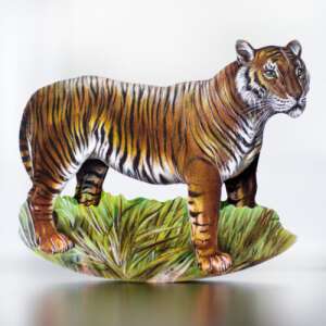 Bengáli tigris hintázó figura képeslap borítékkal 80687246 