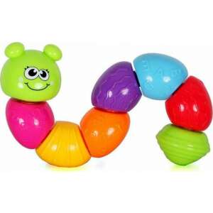 BamBam Vicces Hernyó baba játék, színes, többérzékszervi, fejlesztő játék babáknak - BamBam