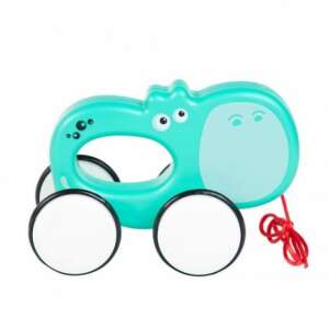 Green hippo pull toy with wheels, for toddlers - Babies & Toddler
