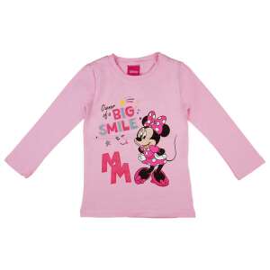 Hosszú ujjú kislány póló Minnie egér mintával - 122-es méret 40232676 Gyerek hosszú ujjú pólók - Rózsaszín