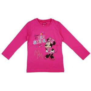 Hosszú ujjú kislány póló Minnie egér mintával - 80-as méret 40232679 Gyerek hosszú ujjú pólók - Rózsaszín