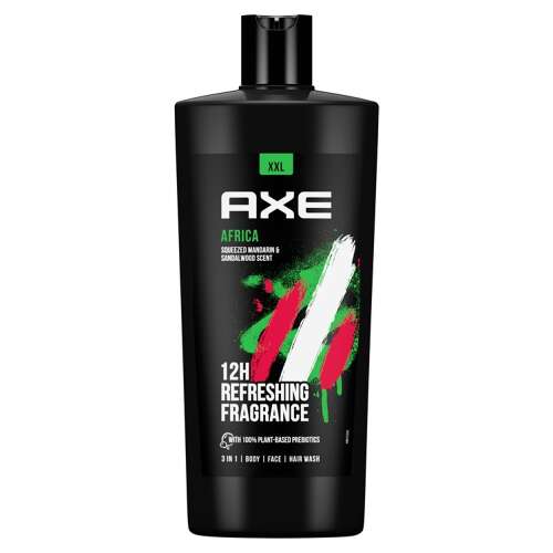 Axe Africa 3 in 1 Duschgel, Gesichts- und Haarpflege, 700ml, XXL Größe, 12h erfrischender Duft, mit pflanzlichen Präbiotika