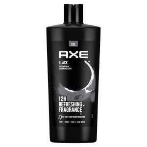 Axe Black 3-in-1 body, face, and hair wash, 700ml, XXL size, frozen pear and cedarwood scent, 12h refreshing fragrance