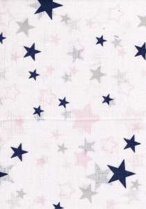Textil pelenka 1db - Csillag #kék-rózsaszín 30310201 Textil pelenka