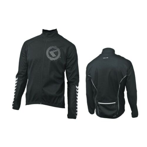 KELLYS PRO Sport WINDBLOCKER M fekete kerékpáros dzseki fényvisszaverő részletekkel - Férfiaknak